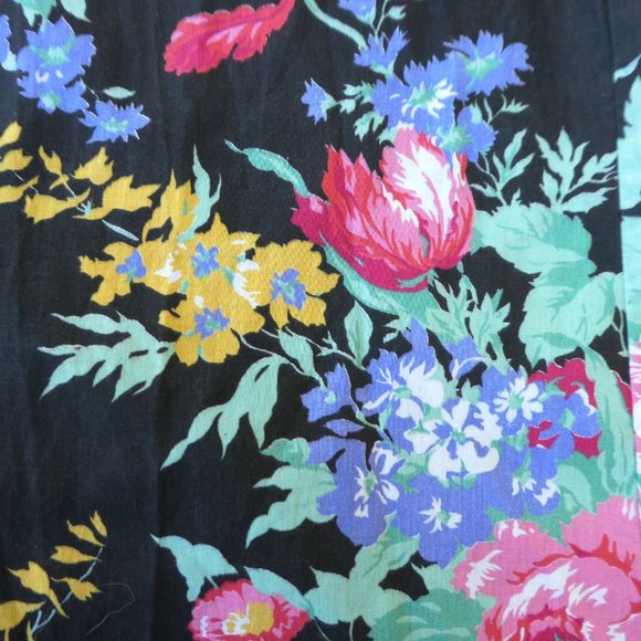 Vintage Floral Midi Halter Sundress Avon Fashions Full Button Front Fit Flare M - Picture 3 of 11